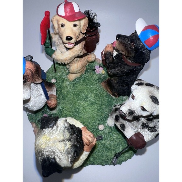 Golfing Circle of Friends Candle Holder Continental Creations Dogs Ready To Go - Picture 5 of 8